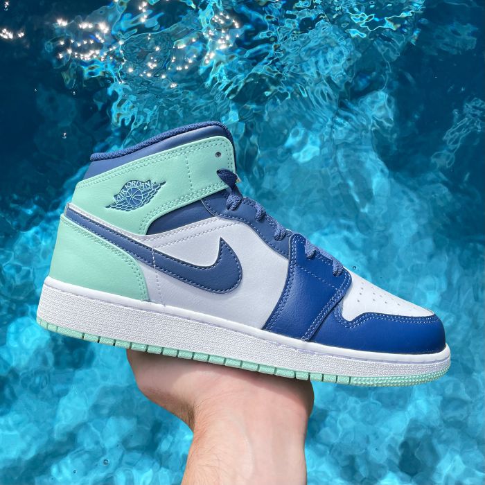 Jordan 1 Mid 'Blue Mint' (GS)