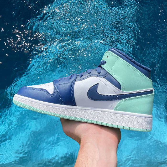 Jordan 1 Mid 'Blue Mint' (GS)