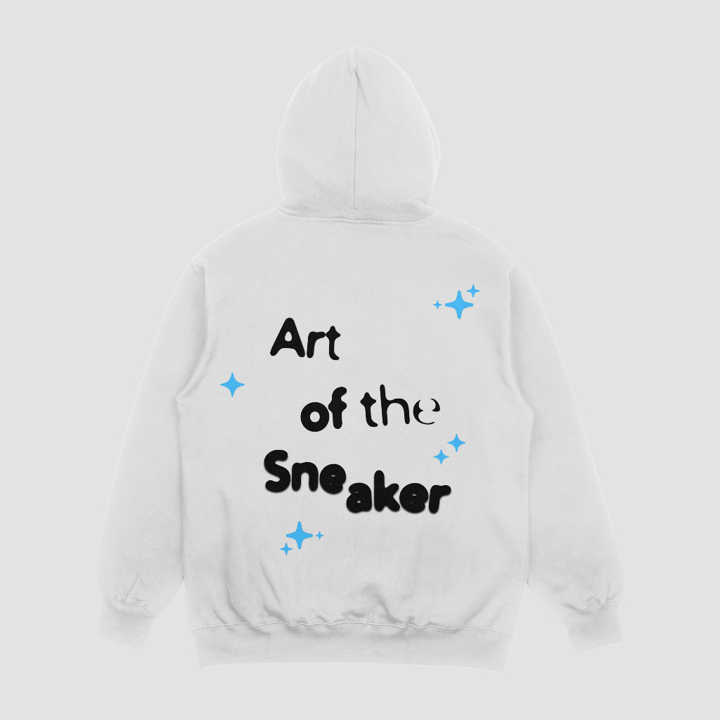 'Art of the Sneaker' White Marle Hoodie