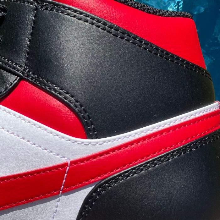 Jordan 1 Mid 'Bred Toe'