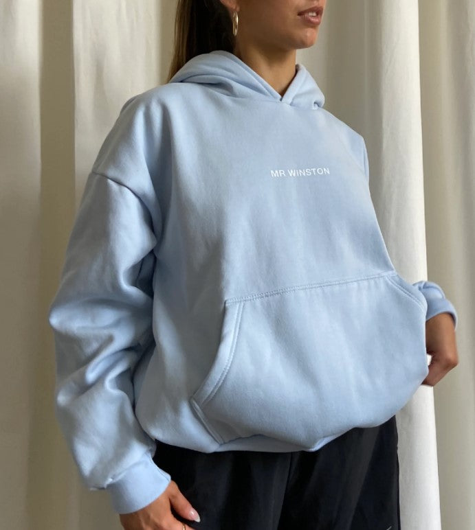 Mr Winston Powder Blue Puff Hood
